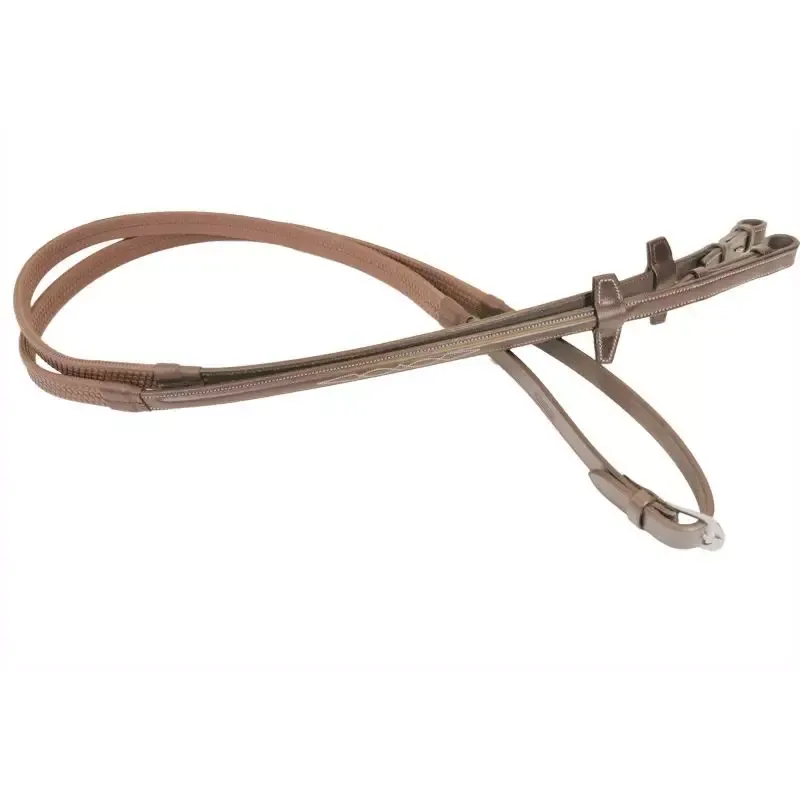 Offre Exclusive Rnes cheval caoutchouc 16mm Signature by Antars - Grand cheval - Trait - Marron
