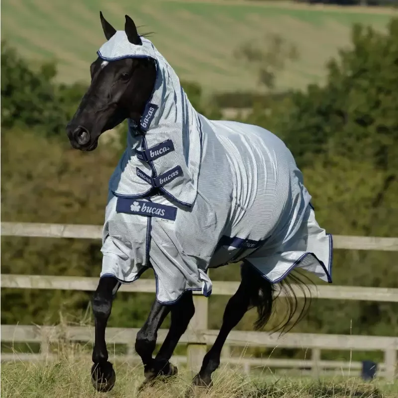 Chemise anti-mouche Bucas Buzz Off X Range Big Neck cheval – 135 cm – Argent Offre Limite