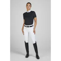 POLO CONCOURS MANCHES COURTES STRASS SPORTS PIKEUR – 36 Vente Flash