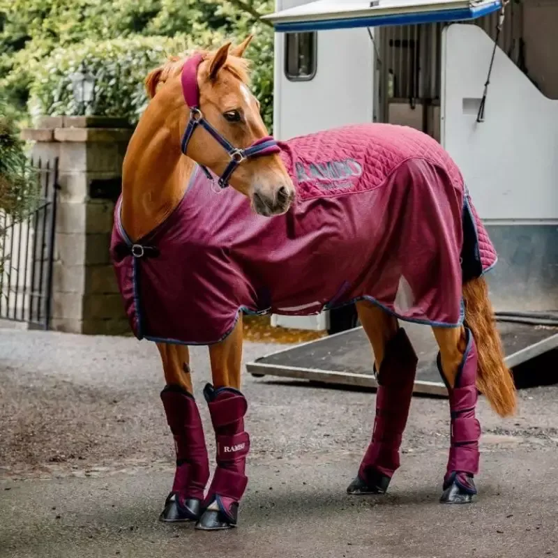 Expdition Rapide Chemise Horseware Travel Series Rambo curie et transport cheval - 155 cm - Bordeaux