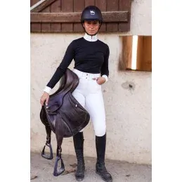 POLO CONCOURS MANCHES LONGUES VENUSIA NOIR JL JUMP – XS Meilleure Vente
