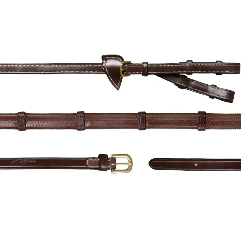 Promotion Saisonnire Rnes Dy&rsquo;on cheval caoutchouc avec alliances et 7 arrtoirs 13mm D Collection – Cob/pur-sang – Noisette