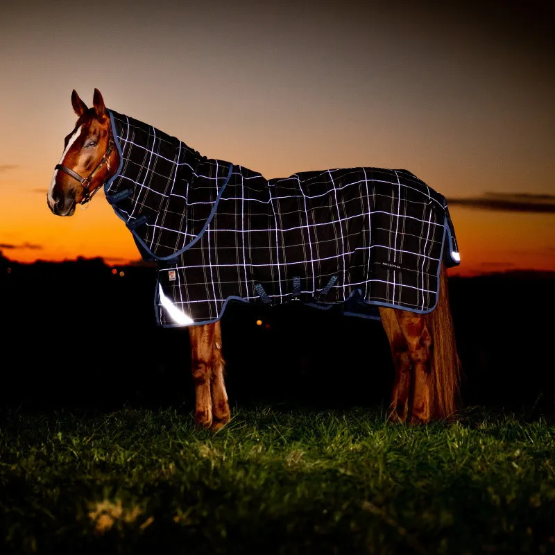 Vente Directe Couverture impermable Horseware Rhino Plus Reflectech cheval – 125 cm – Marine – Rflchissant