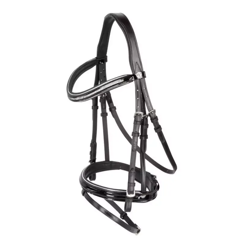 Meilleur Prix Bridon avec muserole combine Covalliero Kingston – Cob/pur-sang – Noir