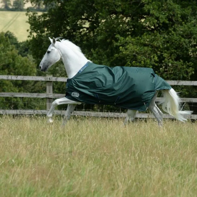 Prix Rduit Couverture cheval au pr Green Line 300g recyclable Bucas - 155 cm - Vert