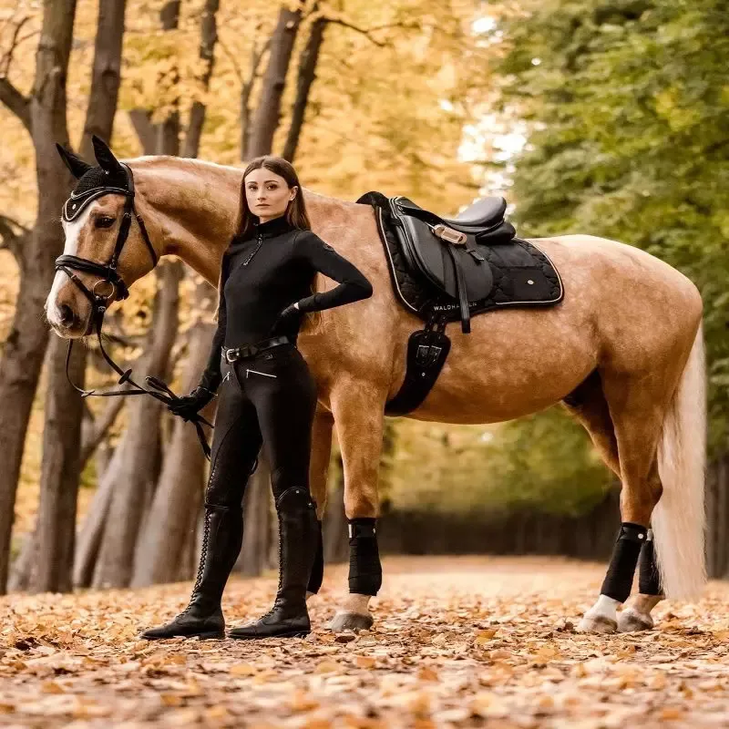 Super Prix Tapis cheval Waldhausen Modern Ros - Cheval Mixte - Noir