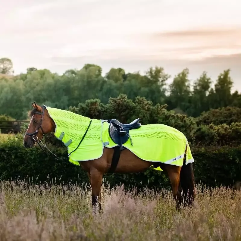 Usine Directe Couvre-reins cheval Flyrider Amigo Horseware – S/125 – Jaune fluo