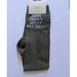 Acheter En Ligne CHAUSSETTES PAILLETTES EQUITATION - MON PONEY N'EST PAS GROS - Rose