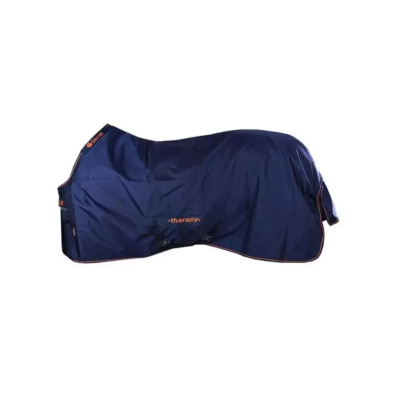 Achat Immdiat Couverture cheval Turnout light 150g Therapy Bucas – 130 cm – Marine / Orange