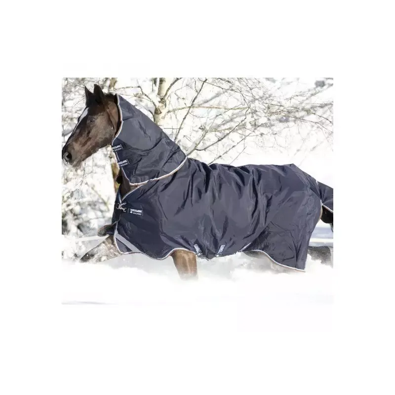 Meilleur Prix Couverture extrieur cheval Rambo Duo 300g avec couvre-cou Horseware - 140 cm - Marine