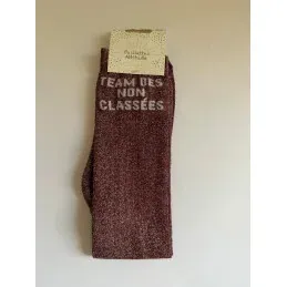CHAUSSETTES PAILLETTES EQUITATION - TEAM DES NON CLASSEES - bordeaux Achat Immdiat