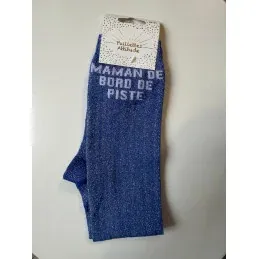 Commander Vite CHAUSSETTES PAILLETTES EQUITATION - MAMAN DE BORD DE PISTE - Bleu