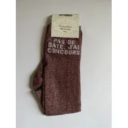 Dernier Modle CHAUSSETTES PAILLETTES EQUITATION - PAS DE DATE, J'AI CONCOURS - Fuschia