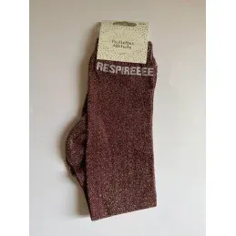 CHAUSSETTES PAILLETTES EQUITATION - RESPIREEE - bordeaux Dernier Modle