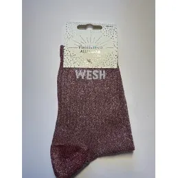 Quantit Limite CHAUSSETTES PAILLETTES - WESH - bordeaux