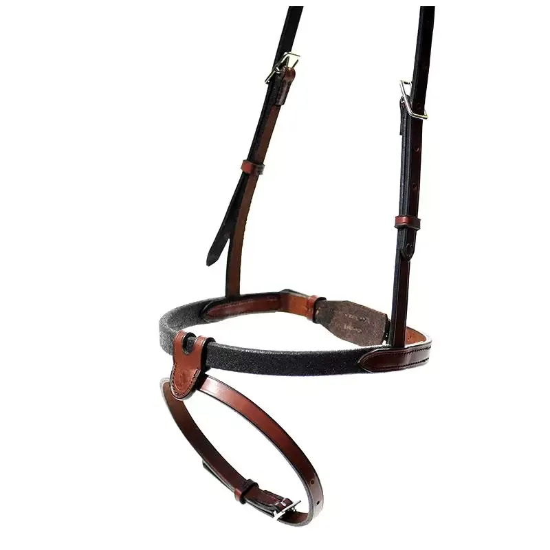 Meilleur Prix Muserolle cheval combine cuir Evolution Soft T IHWT – Cheval – Noir