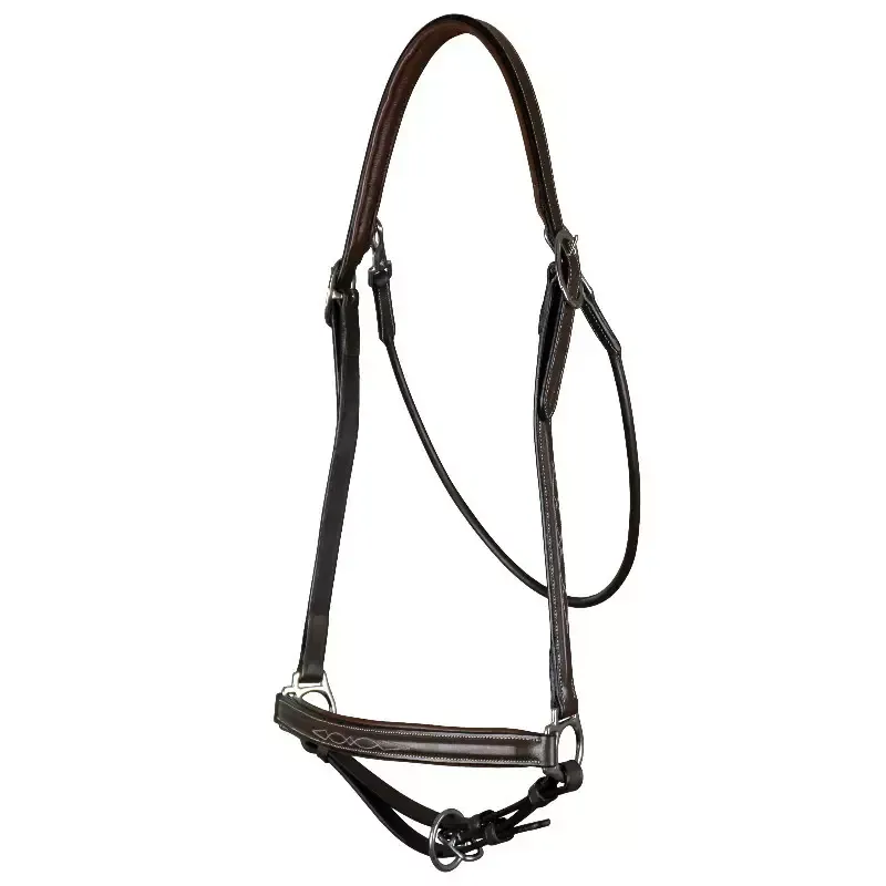 Solde Licol Working by Dy&rsquo;on pansage grooming cheval cuir – Cob/pur-sang – Noir