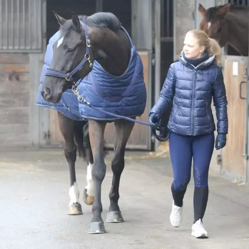 Bon Plan Couverture Kavalkade Halifax 200g curie et marcheur 2-en-1 cheval – 135 cm – Marine