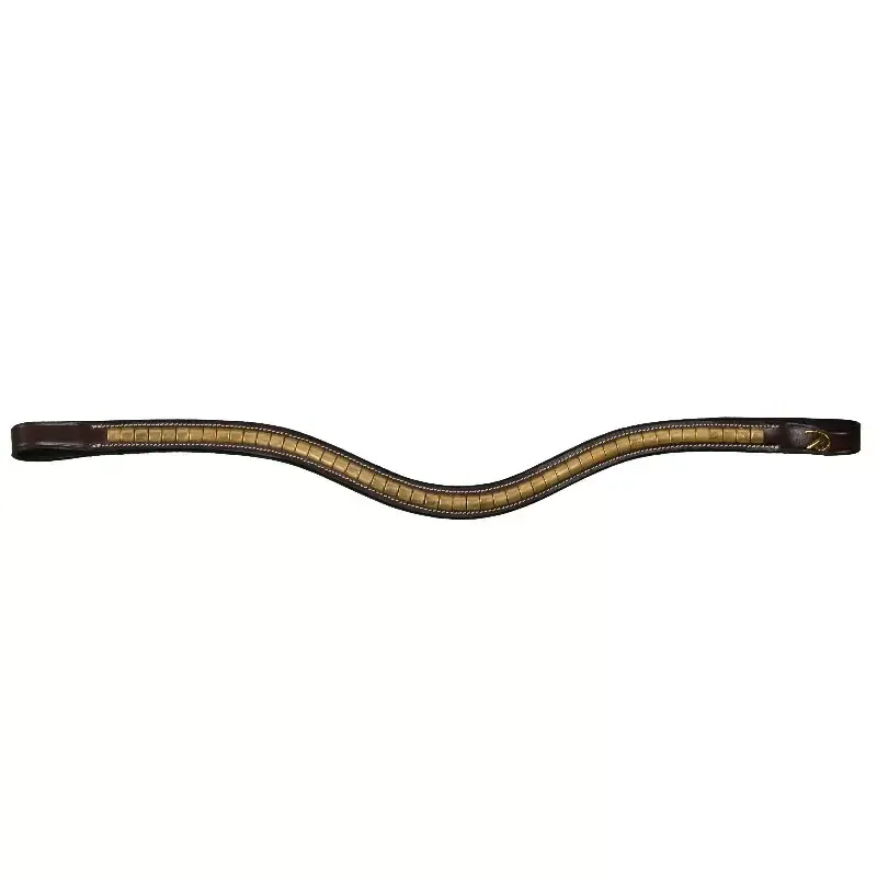Frontal cheval Dy'on D Collection courb Clincher laiton - Cob/pur-sang - Noisette Meilleur Choix