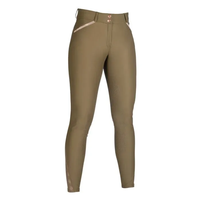 Mantas exteriores Edinburgh- con culera full silicona HKM - verde oliva / 36 Dernire Chance
