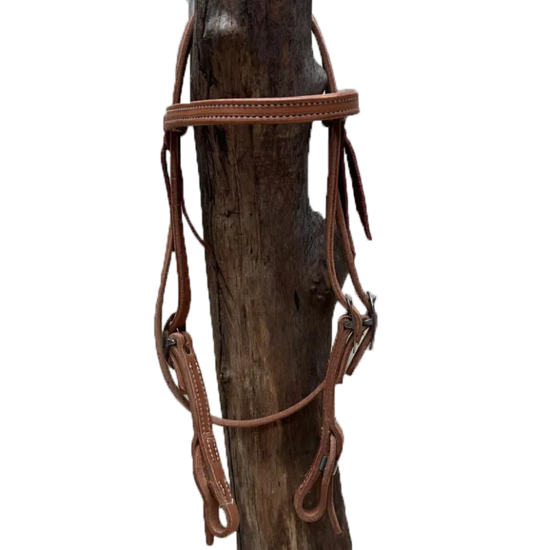 Authentique Bridon western cuir huil