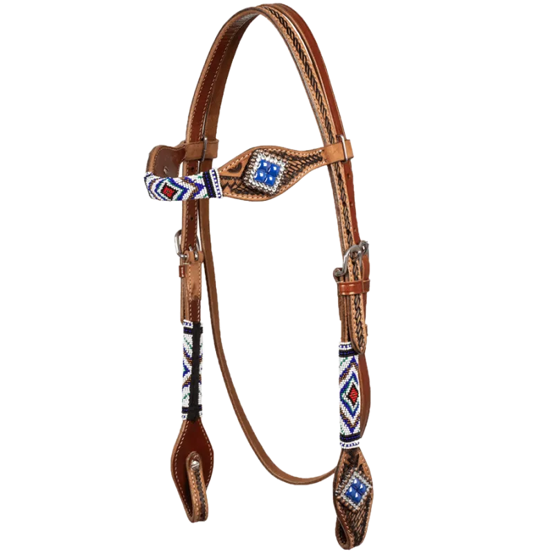 Bridon perles blanc-bleu-rouge Achat Immdiat
