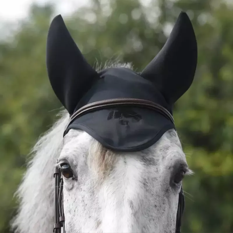 Solde Bonnet anti-mouche cheval Fenwick anti-stress et anti-bruit - Grand cheval - Trait - Noir