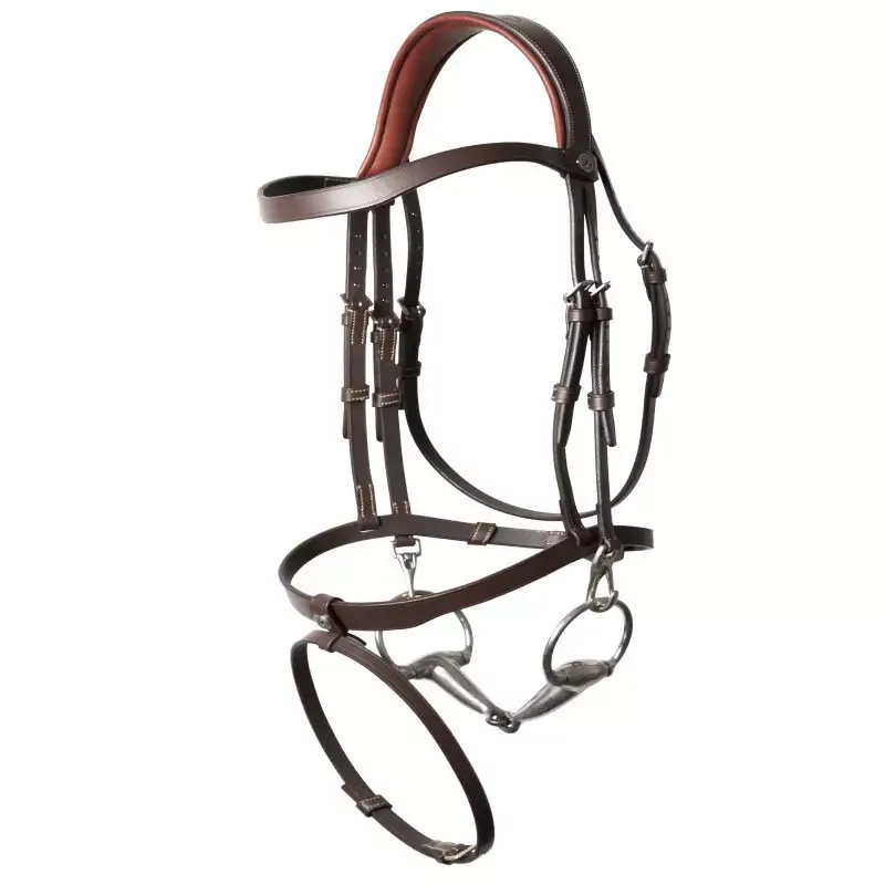 Bridon cheval Antars Trainning Signature cuir – Grand cheval – Trait – Marron Pas Cher