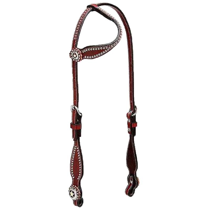 Top Vente Bridon cuir 1 oreille Texas Star
