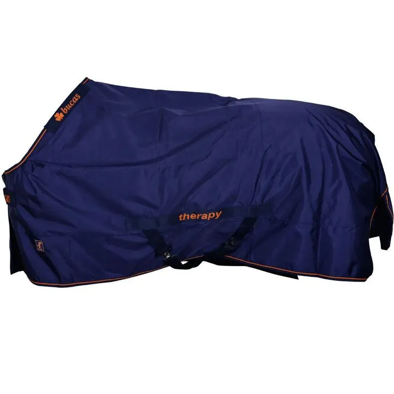 Couverture cheval Turnout light 300g Therapy Bucas - 130 cm - Marine / Orange Achat Immdiat