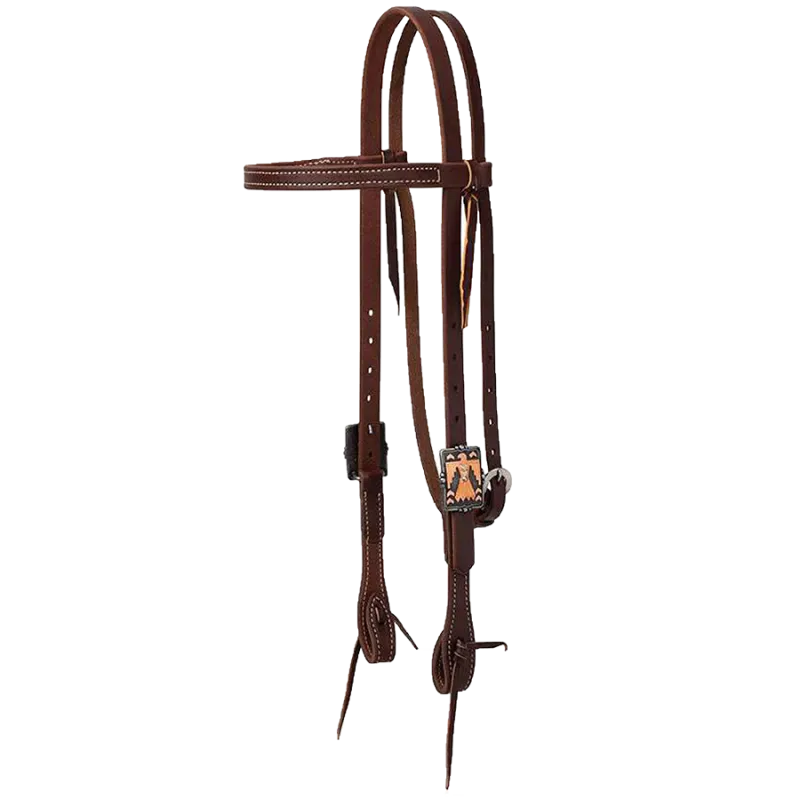 Bridon western cuir boucle ethnique Seulement Aujourdhui