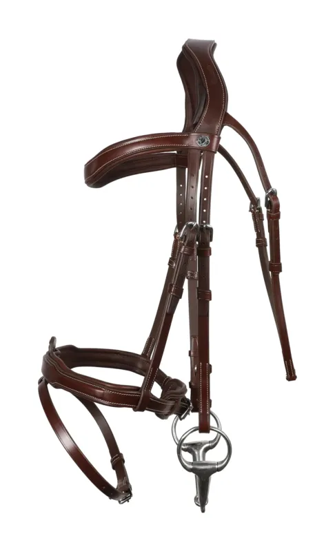 Bridon Signature sport by Antares muserolle combine – 3 – Marron Meilleur Prix