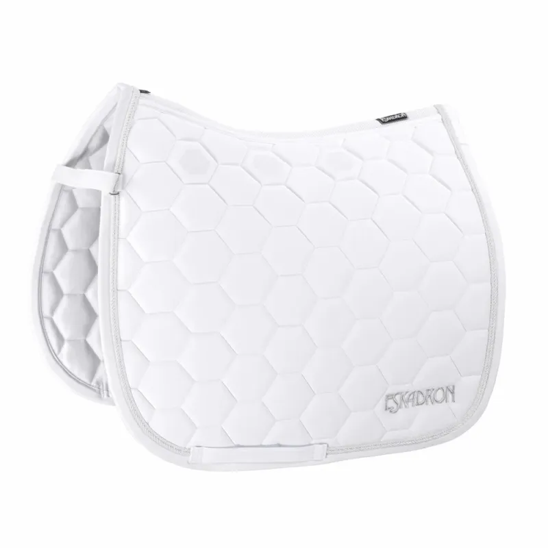 Seulement Aujourdhui Tapis de selle Eskadron Softshell - Poney dressage - Blanc
