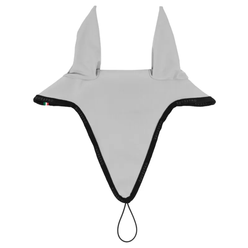 Prix Cass Bonnet anti-mouches en tissu technique avec attache au muserolle Equestro - Poney - Gris clair / noir