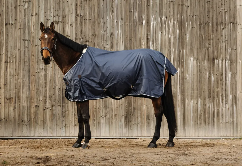 Couverture de pluie Equithme 420D - 150 cm - Bleu marine Offre Limite