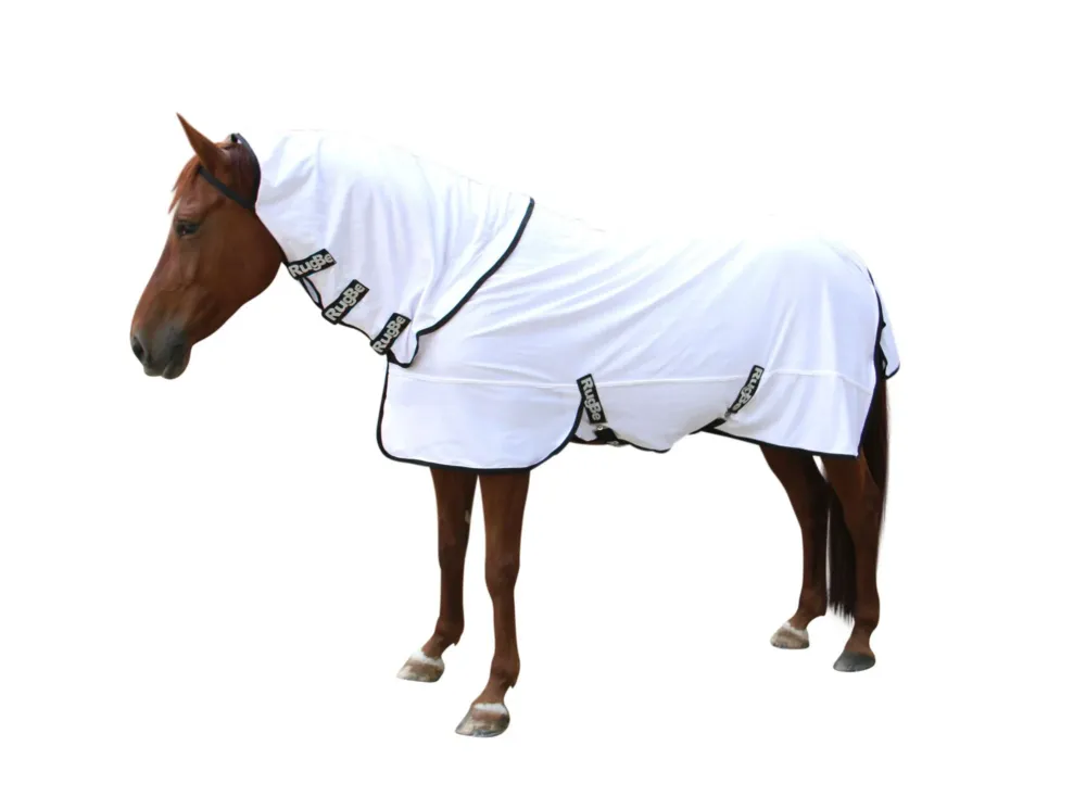 Couverture anti-mouche RugBe SuperFly blanche Covalliero - 165 cm - Blanc Dernire Chance
