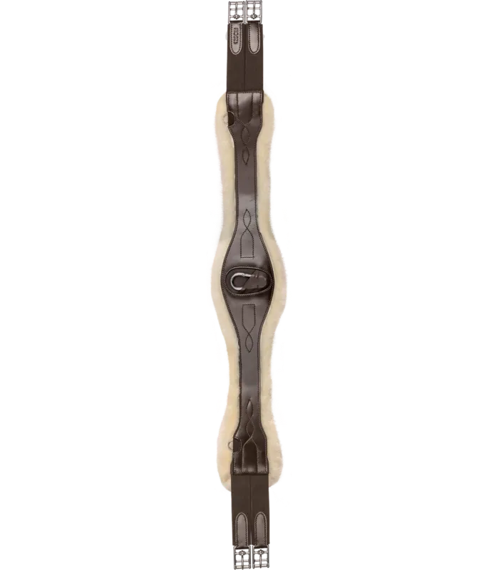 Sangle de selle en cuir Waldhausen avec ECO Wool - 145 cm - Marron Commander Maintenant