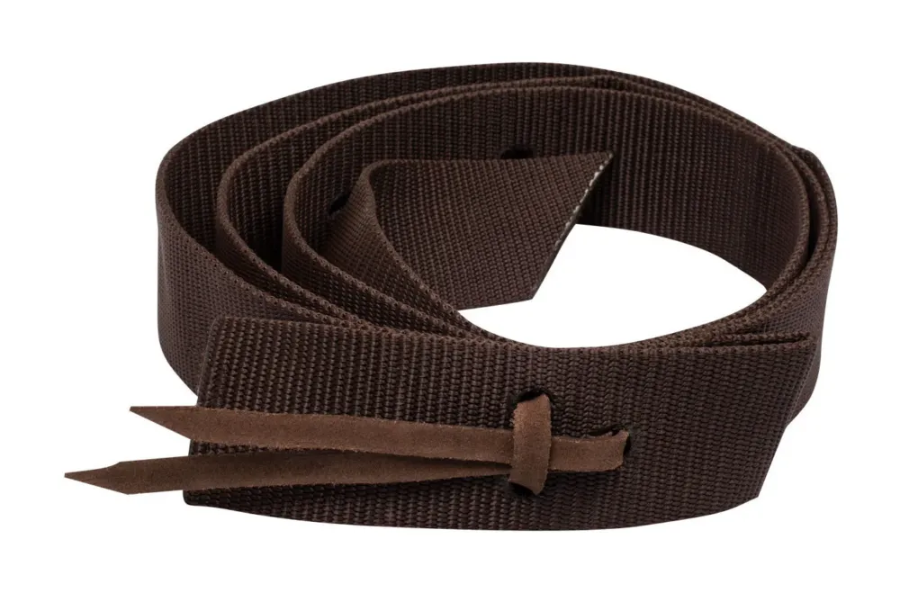 Authentique Sangle longue  nouer en nylon pour selle western Lakota – Marron