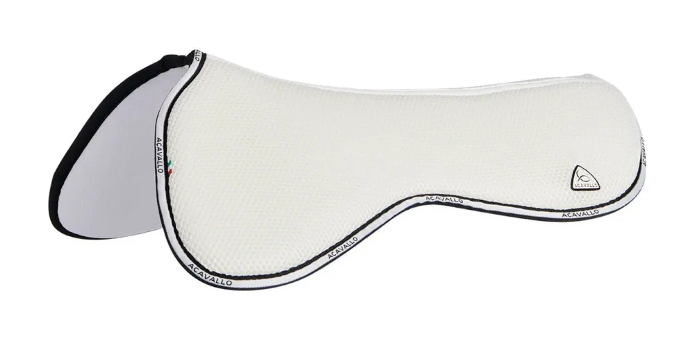 Bon Plan Amortisseur mmoire de forme avec grip en gel hexagonal et rehausse arrire Acavallo - M - Blanc