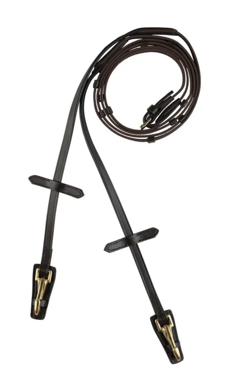Rnes Kerry Horze avec mousquetons - Poney - Marron fonc Satisfait Ou Rembours