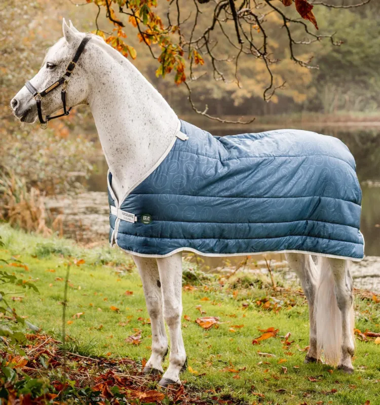 Meilleure Vente Liner Horseware 100g Eco - 125 cm - Sarcelle eco print / gris