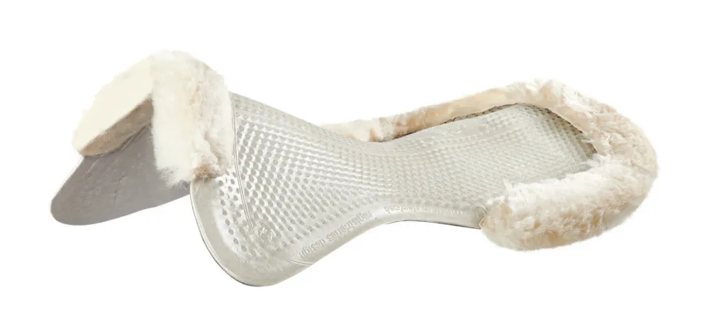 Nouvelle Collection Amortisseur thrapeutique en gel dcoupe et bordure en laine de mouton avec Dri-Lex Acavallo - L - Transparent / blanc