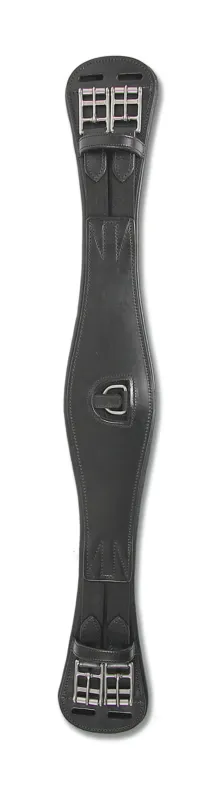 Sangle courte Waldhausen cuir avec lastique - 50 cm - Noir Expdition Rapide