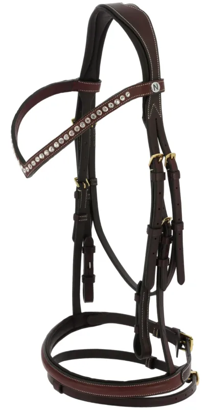 Offre Du Jour Bridon Athena en cuir huil Norton Pro - Poney - Havane