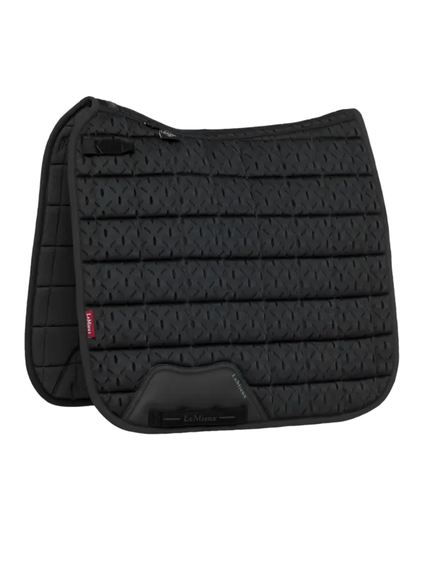 Tapis de selle LeMieux Square de dressage Self-Cool 3D - S / M - Noir Top Vente