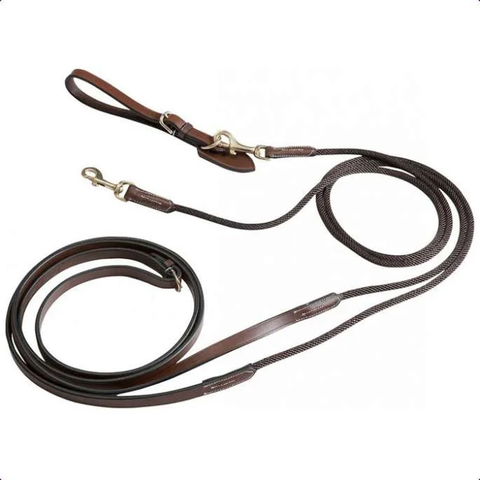 Dernire Chance Rnes allemandes cuir/corde - Eric Thomas Pro - havane - 5 mtres