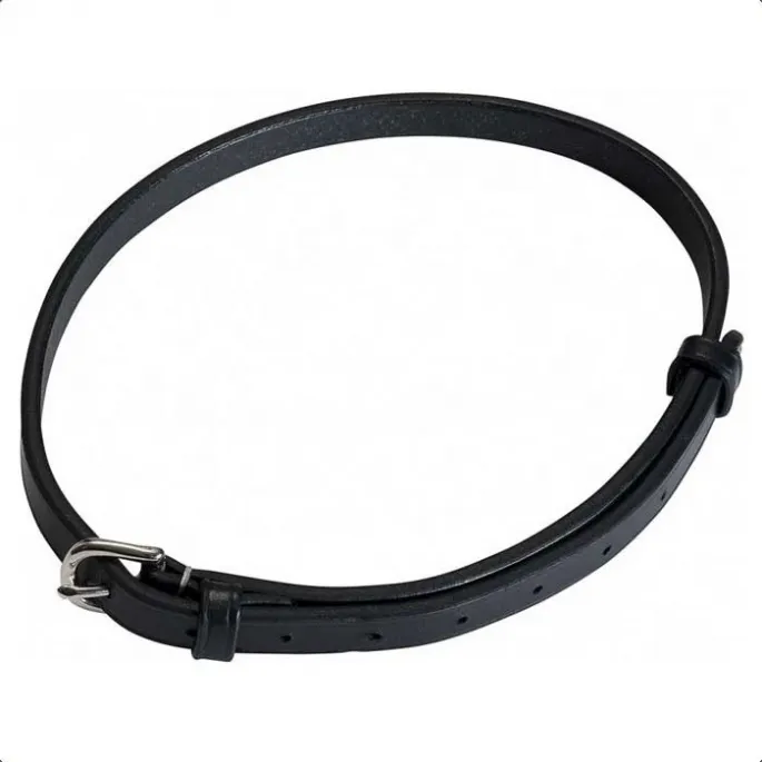 Prix Cass Noseband - courrroie lanire 9 mm pour muserolle combine - Eric Thomas Pro - noir - cheval (full )