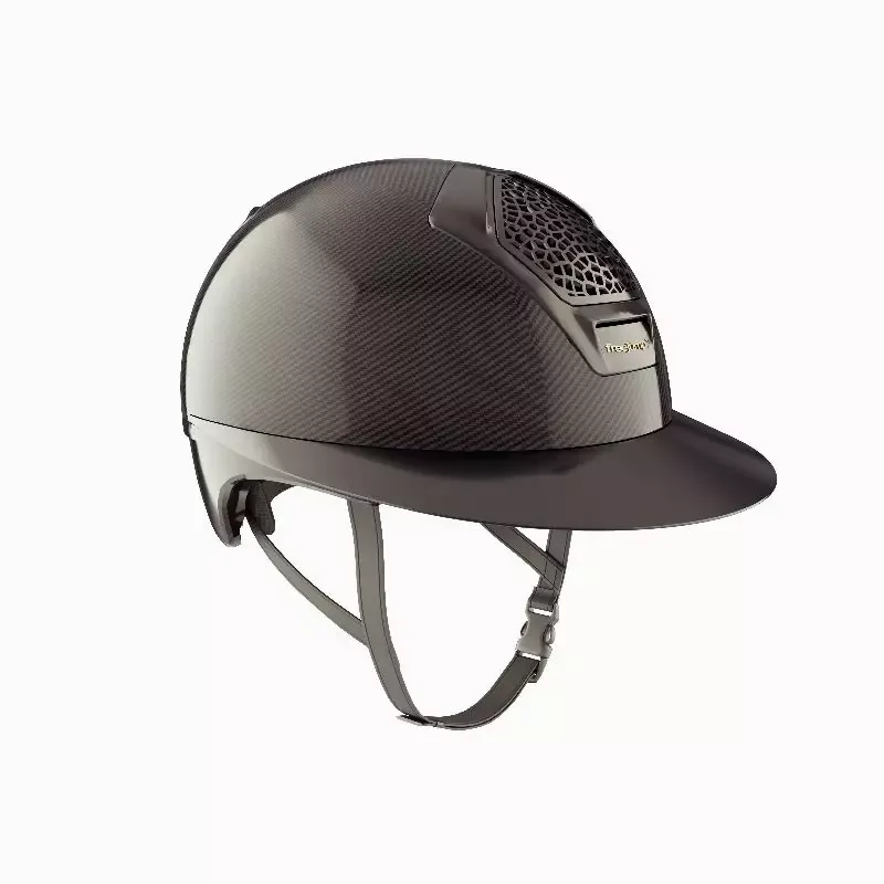 Casque quitation Vorono carbone Freejump sans protection temporale – Coque L (60-62) – Noir visire gloss large Commander Vite