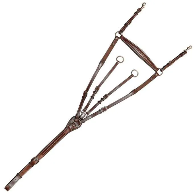 Collier de chasse Wellington surpiqu - Flags&Cup - marron - pur-sang (cob ) Livraison Gratuite