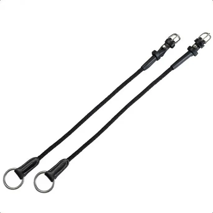 Expdi Aujourdhui Montants de releveur cuir et corde – Collection Eric Thomas Pro – havane – poney (pony )